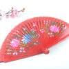 Spain Double Sided Red Triple Print Hand Fan