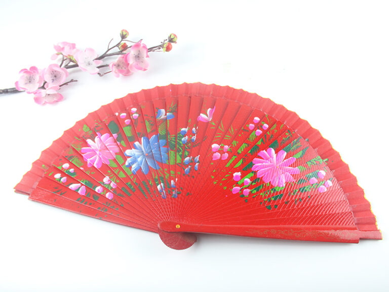 Spain Double Sided Red Triple Print Hand Fan3