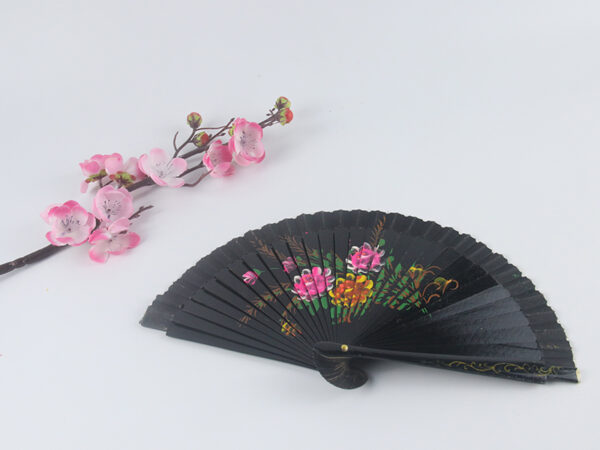 Spanish Double Sided Black Three Print Hand Fan2