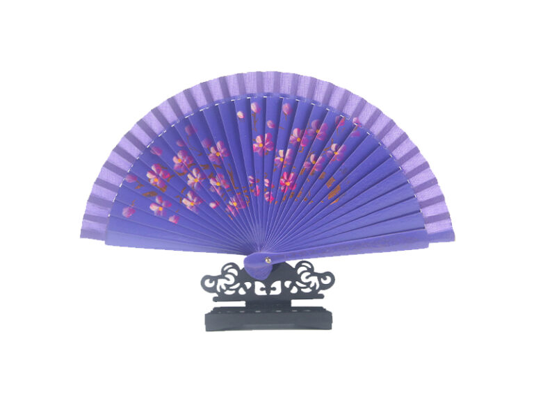 Spanish Double Sided Deep Purple Peach Fan