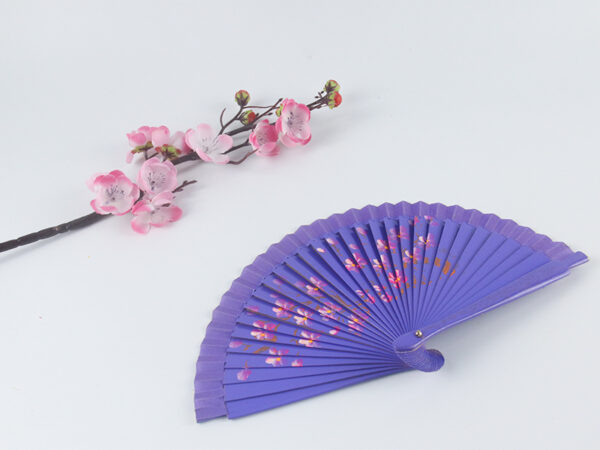 Spanish Double Sided Deep Purple Peach Fan2