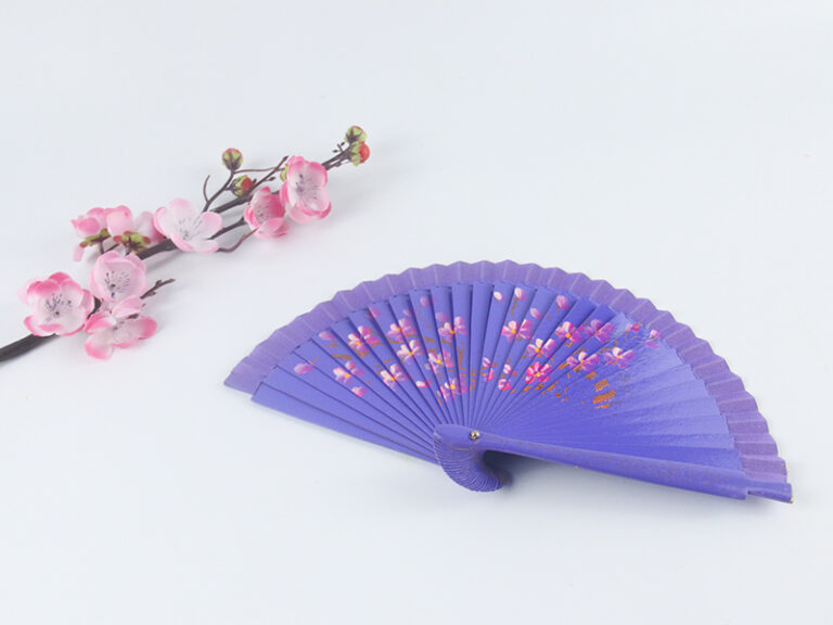 Spanish Double Sided Deep Purple Peach Fan