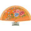 Spanish Double Sided Orange Four Print Hand Fan