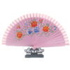 Spanish Double Sided Pink Five Piece Printed Hand Fan