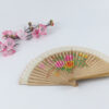 Spain Double Sided Light Brown Triple Print Hand Fan