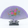 Spain Double Sided Light Purple Triple Print Hand Fan