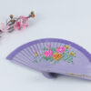 Spain Double Sided Light Purple Triple Print Hand Fan3