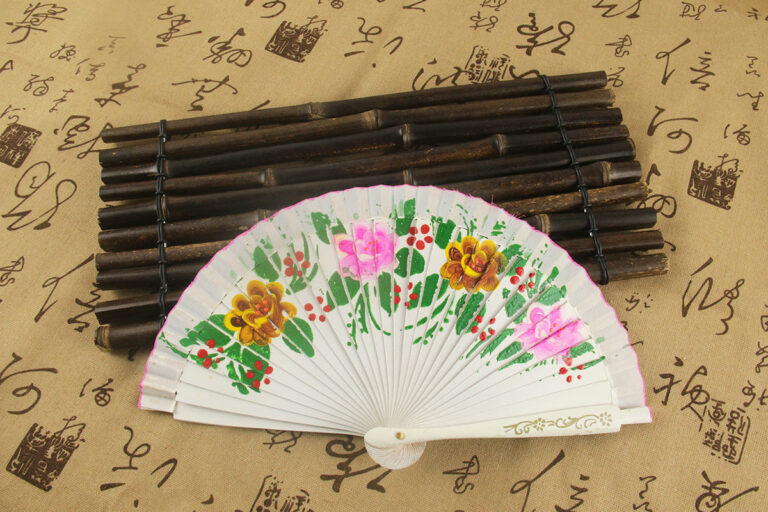 Spain Double Sided Multicolor Rosa Multiflora Hand Fan (1)