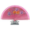 Spain Double Sided Rose Red Five Print Hand Fan