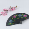 Spanish Double Sided Black Quad Print Hand Fan3