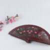 Spanish Double Sided Brown Peach Blossom Hand Fan2