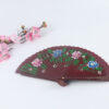Spanish Double Sided Brown, Red And Blue Quad Print Hand Fan2