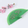 Spanish Double Sided Dark Green Peach Blossom Hand Fan