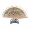 Spanish Reversible Dark Brown Small Flower Hand Fan