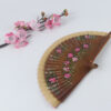 Spanish Reversible Dark Brown Small Flower Hand Fan3