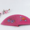 Spain Double Sided Rose Red Chinese Peony Hand Fan