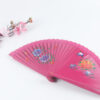 Spain Double Sided Rose Red Chinese Peony Hand Fan